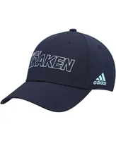 Men's adidas Deep Sea Blue Seattle Kraken Team Bar Flex Hat