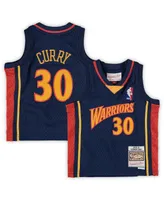 Infant Boys and Girls Mitchell & Ness Stephen Curry Navy Golden State Warriors Historic Logo Jersey