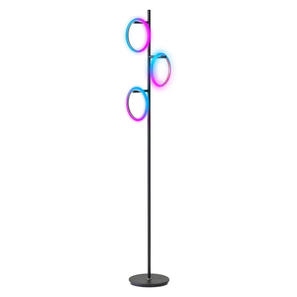 Brightech Saturn 66" Led Tree Floor Lamp with 3 Rgb Light Rings