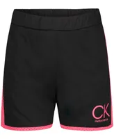 Calvin Klein Performance Big Girls Jersey Mesh Panel Active Shorts