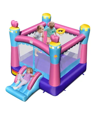 Costway Inflatable Bounce House 3-in-1 Princess Theme Inflatable Castle without Blower