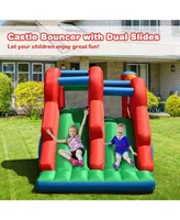 Bounce House 3-in-1 Dual Slides Jumping Castle Bouncer without Blower