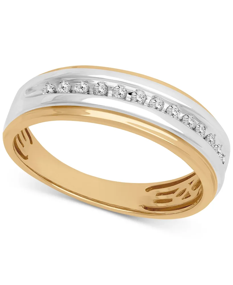 Men's Diamond Wedding Band (1/6 ct. t.w.) 14k Gold