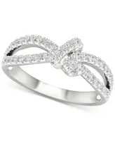 Forever Grown Diamonds Lab Grown Diamond Knot Ring (1/2 ct. t.w.) in Sterling Silver