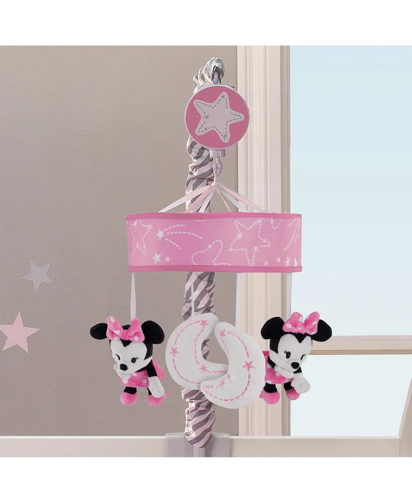 Disney Baby Minnie Mouse Pink/Gray Musical Crib Mobile by Lambs & Ivy
