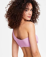 Salt + Cove Juniors' One-Shoulder Side-Shirred Bikini Top, Created For Macy's