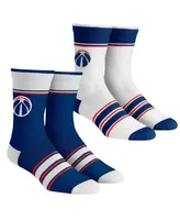 Men's and Women's Rock 'Em Socks Washington Wizards Multi-Stripe 2-Pack Team Crew Sock Set