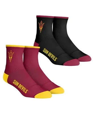 Youth Boys and Girls Rock 'Em Socks Arizona State Sun Devils Core Team 2-Pack Quarter Length Sock Set