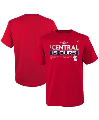 Big Boys Fanatics Red St. Louis Cardinals 2022 Nl Central Division Champions Locker Room T-shirt