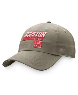 Men's Top of the World Khaki Houston Cougars Slice Adjustable Hat