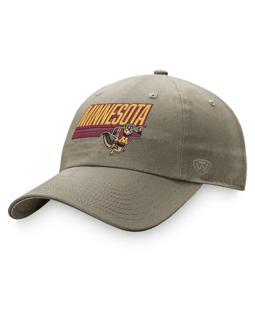 Men's Top of the World Khaki Minnesota Golden Gophers Slice Adjustable Hat