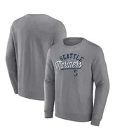 Men's Fanatics Heather Gray Seattle Mariners Simplicity Pullover Sweatshirt