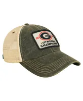 Men's Legacy Athletic Black Georgia Bulldogs College Football Playoff 2022 National Champions Lockup Patch Trucker Adjustable Hat