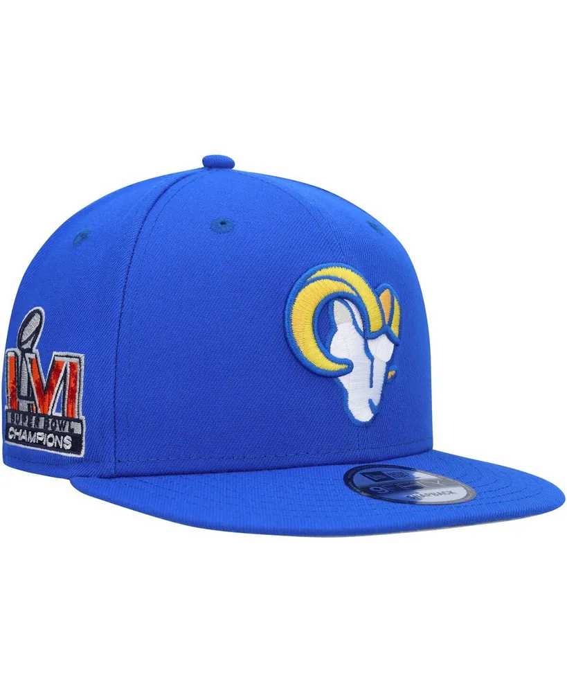 New Era Men's New Era Royal Los Angeles Rams Super Bowl Lvi Champions Side  Patch Alt Logo 9Fifty Snapback Hat