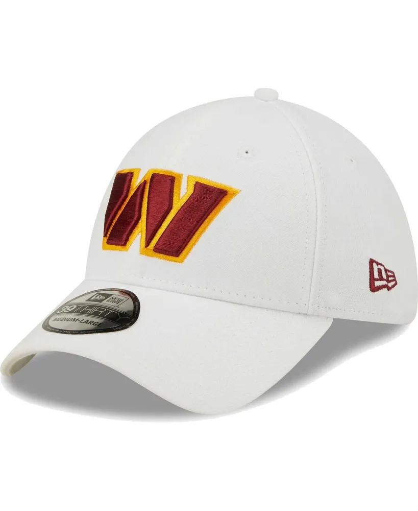 Men's New Era White Washington Commanders Iced Ii 39Thirty Flex Hat