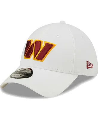 Men's New Era White Washington Commanders Iced Ii 39Thirty Flex Hat