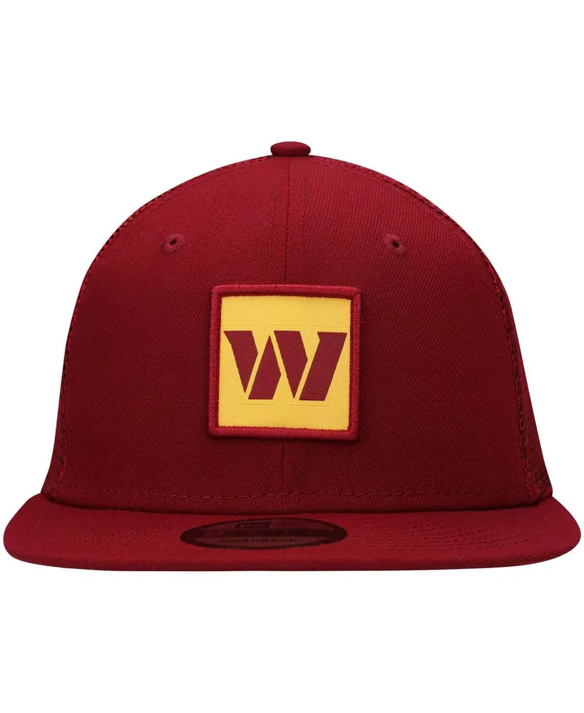 Men's New Era Burgundy Washington Commanders Gridlock 9Fifty Trucker Snapback Hat