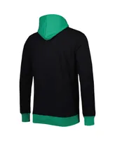 Men's Mitchell & Ness Black and Midnight Green Philadelphia Eagles Big Tall Face Pullover Hoodie