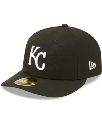Men's New Era Kansas City Royals Black and White Low Profile 59FIFTY Fitted Hat