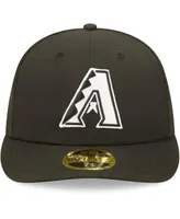 Men's New Era Arizona Diamondbacks Black and White Low Profile 59FIFTY Fitted Hat