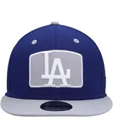 Men's New Era Royal, Gray Los Angeles Dodgers Logo Zoom Trucker 9FIFTY Snapback Hat