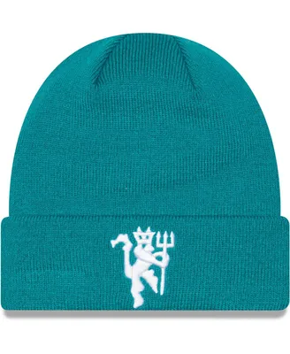 Men's New Era Turquoise Manchester United Seasonal Cuffed Knit Hat