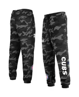 Men's New Era Black Chicago Cubs Camo Jogger Pants