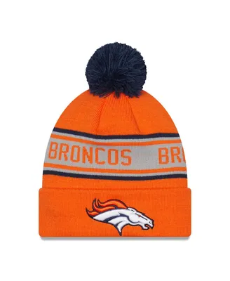 Men's New Era Orange Denver Broncos Repeat Cuffed Knit Hat with Pom