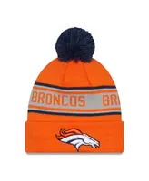 Men's New Era Orange Denver Broncos Repeat Cuffed Knit Hat with Pom