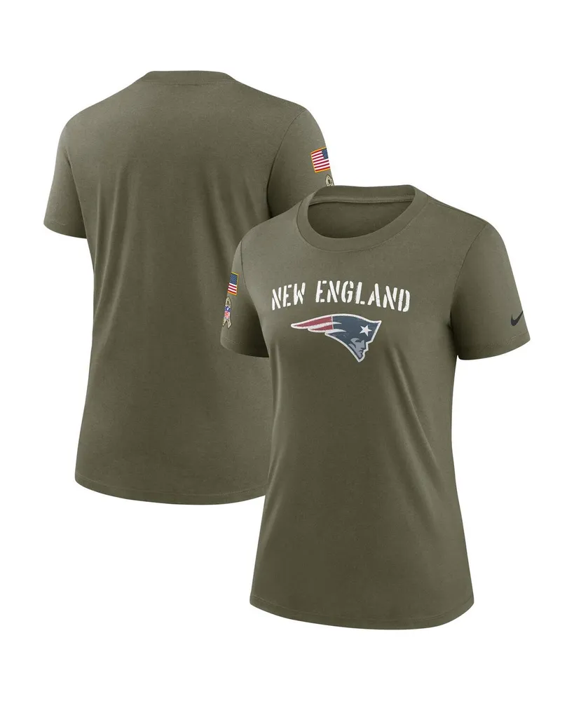 Women's Nike Olive New England Patriots 2022 Salute To Service Legend T-shirt