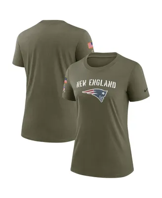 Women's Nike Olive New England Patriots 2022 Salute To Service Legend T-shirt