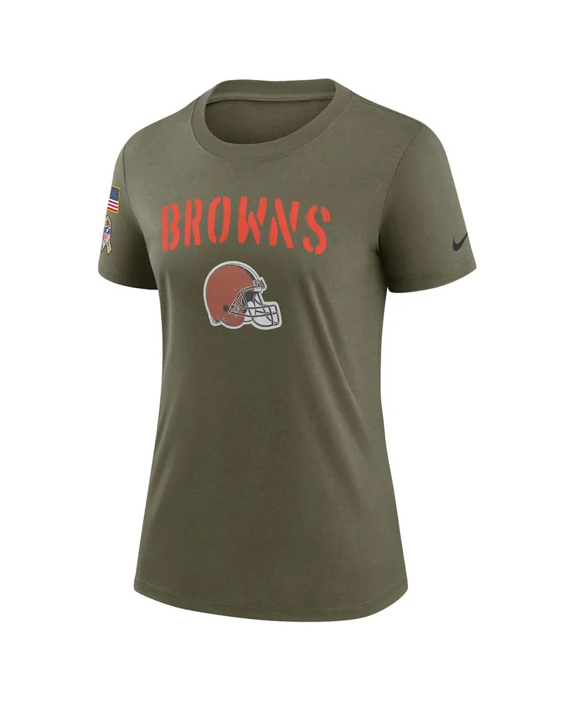 Women's Nike Olive Cleveland Browns 2022 Salute To Service Legend T-shirt