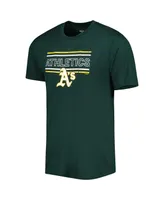 Men's Concepts Sport Green and Gold Oakland Athletics Badge T-shirt and Pants Sleep Set