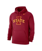 Men's Nike Cardinal Iowa State Cyclones Logo Club Pullover Hoodie