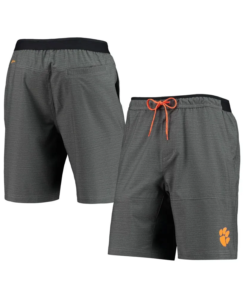 Men's Columbia Heathered Gray Clemson Tigers Twisted Creek Omni-Shield Shorts