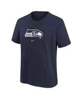 Big Boys Nike College Navy Seattle Seahawks Logo T-shirt