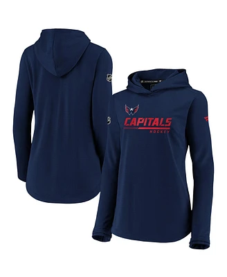 Women's Fanatics Navy Washington Capitals Authentic Pro Pullover Hoodie