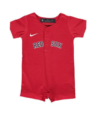 Newborn and Infant Boys Girls Nike Boston Red Sox Official Jersey Romper