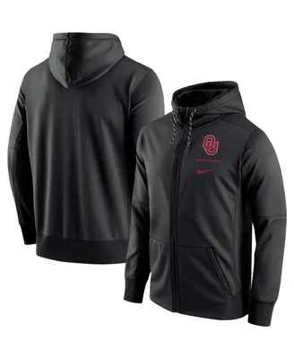 Men's Nike Black Oklahoma Sooners Logo Stack Performance Full-Zip Hoodie