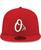 Men's New Era Red Baltimore Orioles White Logo 59FIFTY Fitted Hat