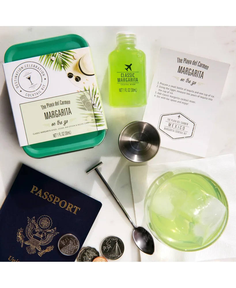 Thoughtfully Cocktails, Margarita Cocktail Kit Travel Tin Gift Set (Contains No Alcohol) - Assorted Pre