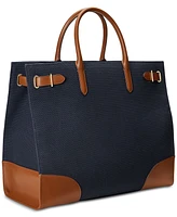Lauren Ralph Canvas Large Devyn Tote Bag