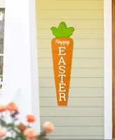 Glitzhome 41.5" H Easter Wooden and Metal Carrot Porch Decor