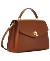 Lauren Ralph Farrah Medium Leather Top-Handle Satchel