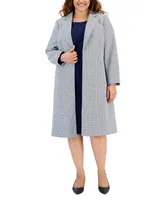 Le Suit Plus Size Tweed Notch-Collar Topper & Sheath Dress