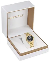 Versace Women's Swiss Greca Time Gold Ion Plated Bracelet Watch 35mm