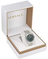 Versace Men's Swiss V-Code Stainless Steel Bracelet Watch 42mm