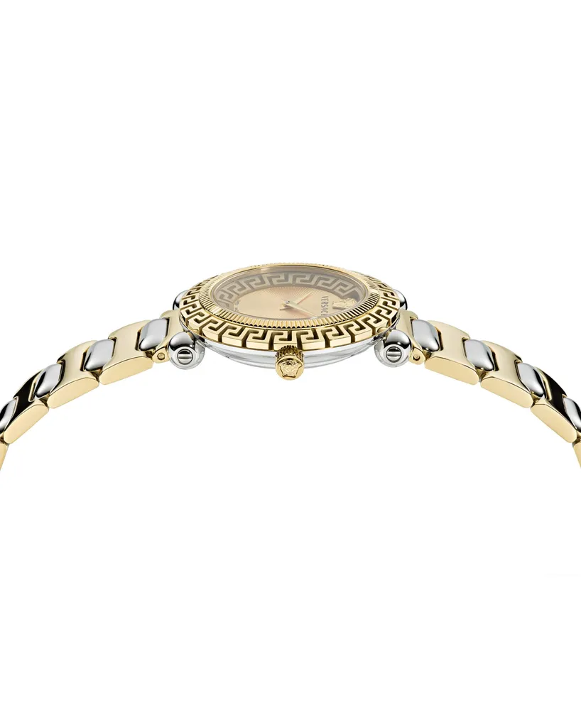 Versace Women's Swiss Greca Twist Two Tone Bracelet Watch 35mm