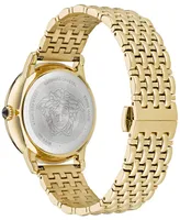 Versace Women's Swiss Medusa Alchemy Gold Ion Plated Bracelet Watch 38mm