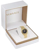 Versace Women's Swiss Greca Twist Gold Ion Plated Bracelet Watch 35mm